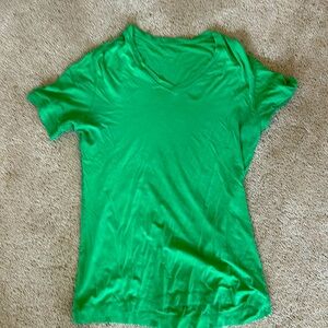 Lululemon green V-neck T-shirt